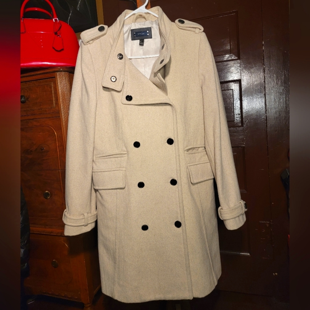 MNG Suit long wool coat.